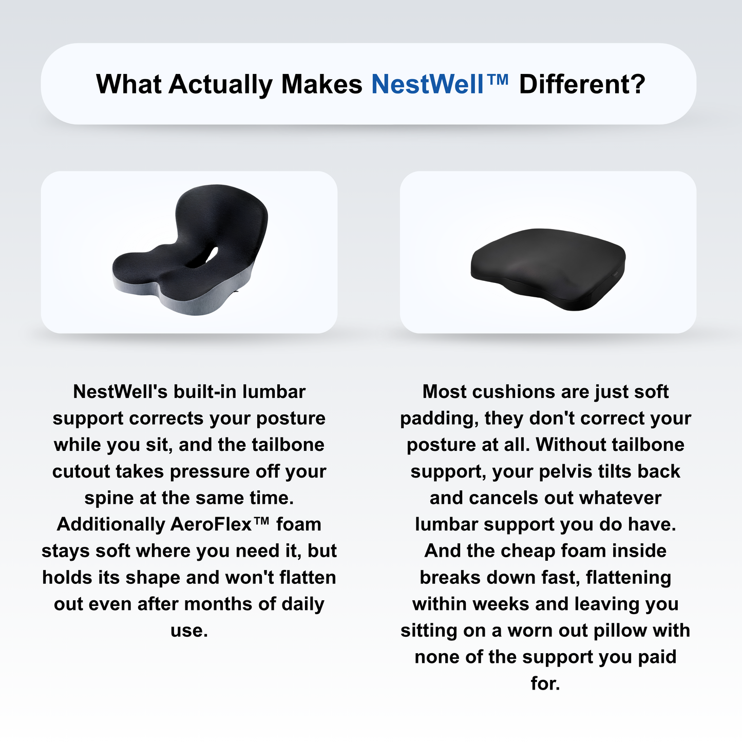 NestWell™ Ergonomic Seat Cushion